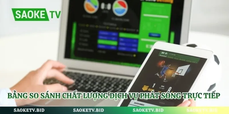 Bảng so sánh chất lượng dịch vụ phát sóng trực tiếp của Saoketv